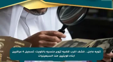 تنويه عاجل.. كشف أغرب قضية تزوير جنسية بالكويت: تسجيل 4 عراقيين أبناء كويتيين منذ السبعينيات